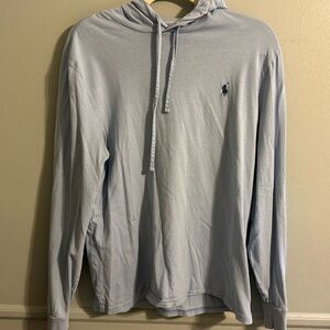 Men’s light Blue Polo Ralph Lauren long sleeve T shirt with hood
